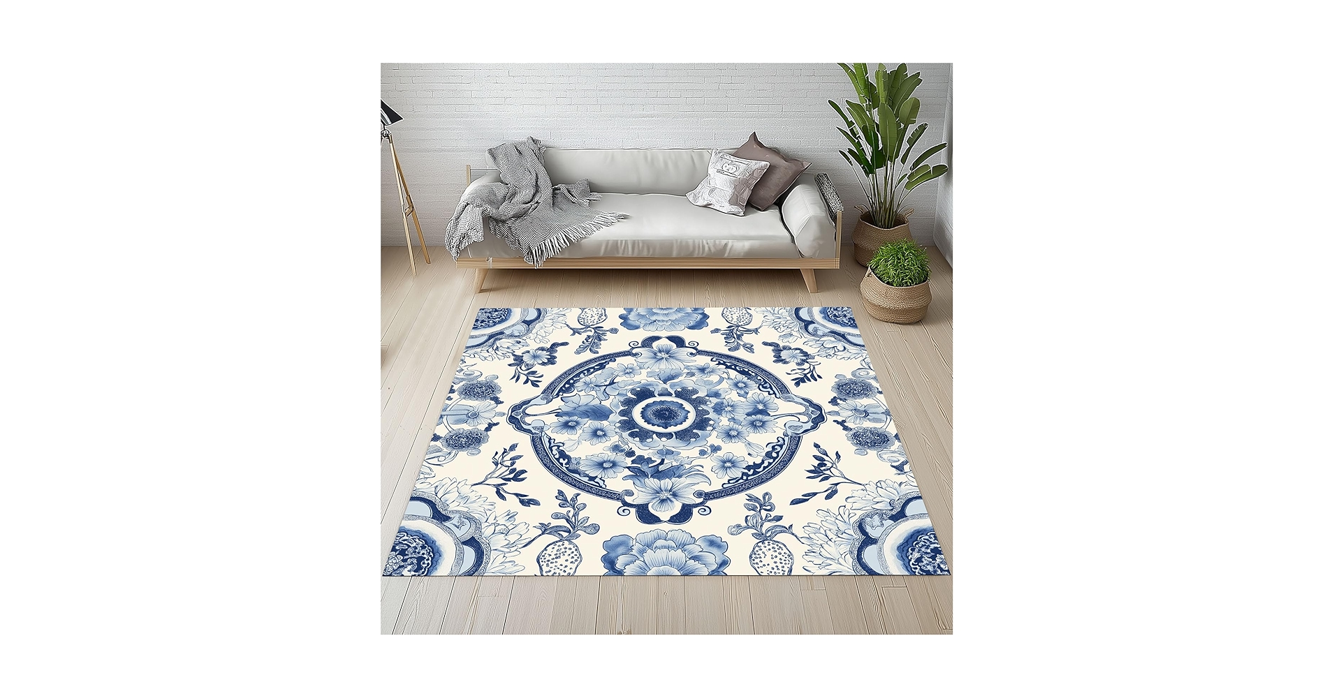 oriental flower rug carpet (120×180cm) Vintage Art Deco Chinese Oriental Rug 9' 0“ X 11'6“ #8213